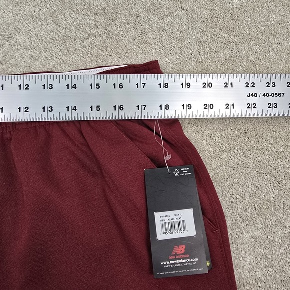 New Balance Womens Travel Pants KWP9006 Maroon Size Large NWT - Picture 7 of 7